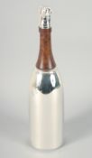 A CHAMPAGNES BOTTLE COCKTAIL SHAKER 14.5ins high.