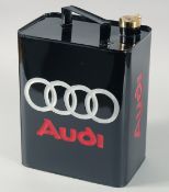 A REPLICA AUDI BLACK OIL CAN.