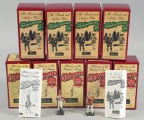 W. BRITAIN. HISTORY OF THE BRITISH ARMY REDCOATS. 43004, 43043, 44003, 43002, 43137, 43018,