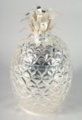 A SILVER PLATED PINEAPPLE ICE BUCKET. 13ins high.