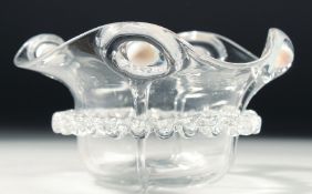 A VERY GOOD GLASS BOWL 4.5ins.