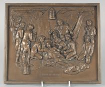 A RELIEF PLAQUE, THE DEATH MASK OF NELSON 9ins x 11ins.