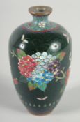 A SMALL JAPANESE CLOISONNE ENAMEL VASE