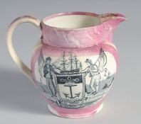 A SUNDERLAND SILVER LUSTRE JUG 