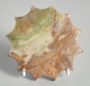 A DERVISH RELIGIOUS STONE; TWELVE IMAMS, 10cm wide.