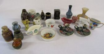 Selection of ceramic items to include Wild Goose Studio, Scheria 24k gold, Chinese Rose etc