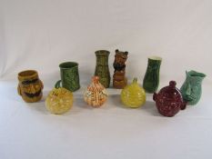 Selection of vintage vegetable faced pots - to include pickled onion, celery and beetroot (P&K,