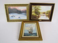 Collection of 3 pictures and prints including 'William Mellor' 'Cool Stream'