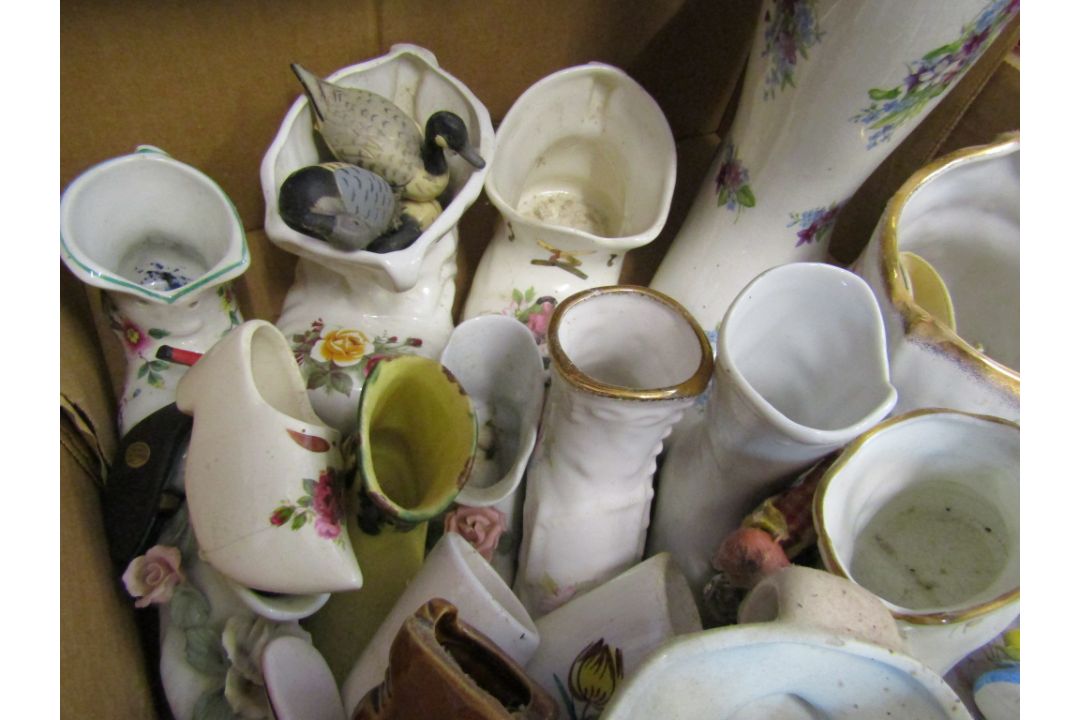 Collection of ceramic boots & 3 Beswick Siamese cats (some damage) - Image 4 of 12