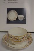 Pinxton bute shape tea cup & saucer pattern number 301 as illustrated on p94 of Pinxton China by