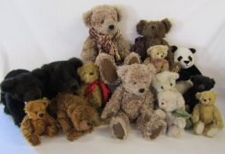 Collection of collectors teddy bears to include Russ Ozark, Oldacre etc