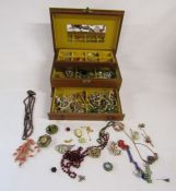 Jewellery box containing costume jewellery