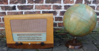 PAM cylinder radio & Phillips terrestrial globe
