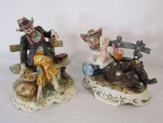 A pair of Capodimonte figures