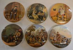 6 pot lids including 'The Times', 'On Guard', 'The Enthusiast'