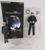 Real Action Heroes 'Andy Warhol' boxed action figure and a loose Andy Warhol figure