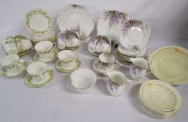 Duchess 'Greensleeves' part tea set - Royal Standard 'Wisteria' part tea set and some Grindley table