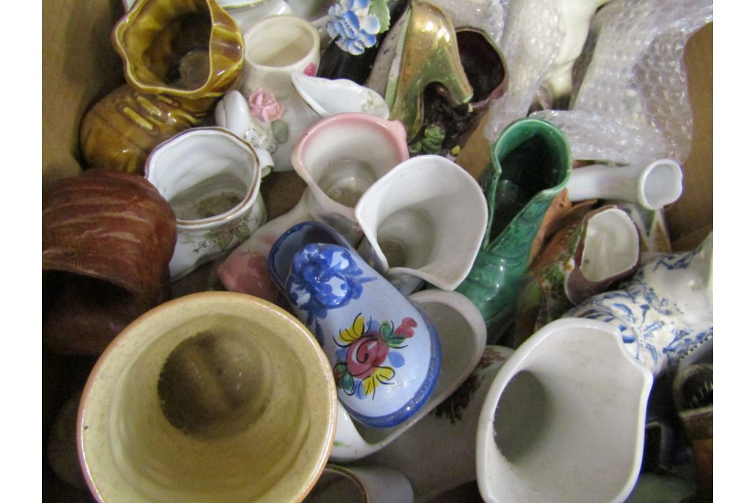 Collection of ceramic boots & 3 Beswick Siamese cats (some damage) - Image 6 of 12