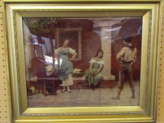 Chrystoleum depicting a romantic scene