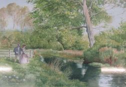 Watercolour 'Summer at Keld Head Spring' (pickering) Sept 1989 by Proctor Dugdale (signed)