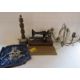 5 arm ornate metal electric hanging chandelier, manual Singer sewing machine and a wooden Oriental - Image 1 of 8