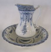 Royal Doulton 'EVA' Rg No 535039 wash bowl and jug - jug approx. H. 13.5