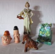 A collection of ceramics to include Beswick Laurel & Hardy salt and pepper shakers, a Sylvac style