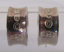 Tiffany & Co. silver clip hoop earrings