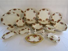 Royal Albert 'Old Country Roses' table ware, dining plates, serving plates bowls etc and a Royal