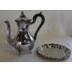 Christofle of France silver plated coffee pot with floral knop and ebony handle 19.5cm, plated - Image 1 of 2