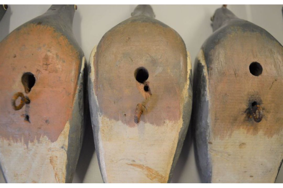 Hand made wooden pigeon decoys and A.E.B Johnson book Shooting Wood Pigeon - Image 7 of 8