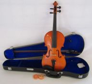Cased skylark violin with resonans shoulder rest