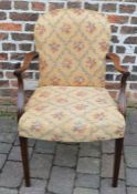 Georgian style open armchair