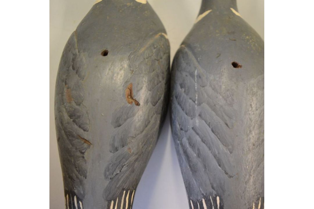 Hand made wooden pigeon decoys and A.E.B Johnson book Shooting Wood Pigeon - Image 8 of 8