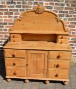 Victorian pine chiffonier L127cm D46cm Ht159cm