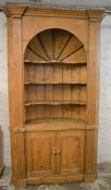 Georgian architectural pine corner unit Ht 227cm W 118cm D 58cm