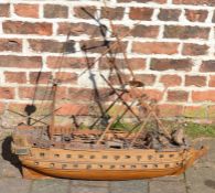 Model of a galleon for restoration L81cm