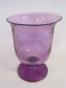 Large purple glass vase approx. 31cm high