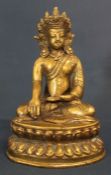 Tibetan bronze figure of Amitayus 14.5cm high