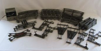 0 gauge train track and Bassett-Loke power unit (untested) some track marked but not all