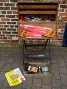 Black & Decker workmate and toolbox containing tools