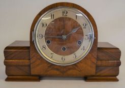 Haller Art Deco mantel clock with Westminster chime L 34cm H 23cm