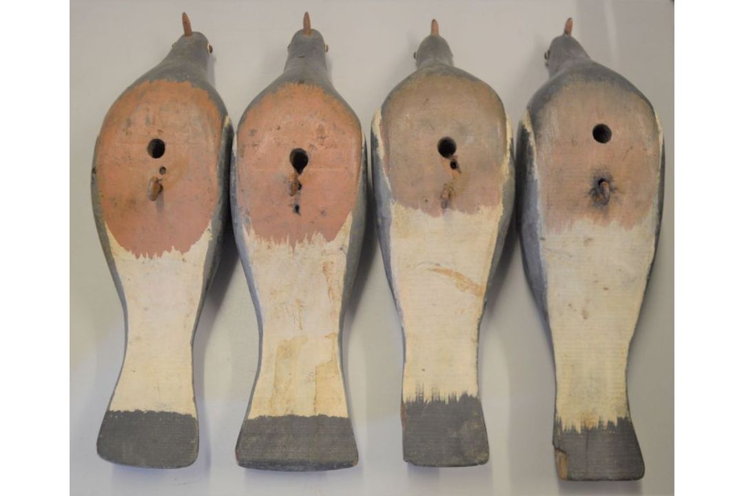 Hand made wooden pigeon decoys and A.E.B Johnson book Shooting Wood Pigeon - Image 5 of 8