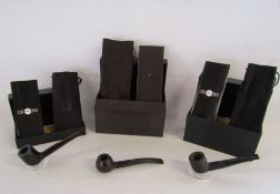 3 Dunhill tobacco pipes 4103 'Billiard' Chestnut - 4407 'Prince' Bruyere - Alfred Dunhill The