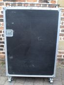 Swan Flight instrument case / roadie case on wheels 80cm w, 122cm h, 63.5cm d