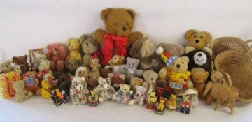 Large collection of teddy bears to include some musical teddies and miniatures, also includes an