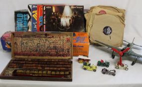 Economy printing set, Radio Shack metal detector, Arnold Palmer's Pro Shot Golf, die cast