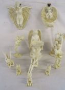 Collection of resin angels and fairies