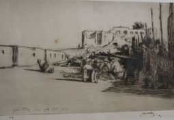 Gilt framed etching 