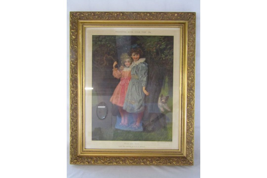 Presented with "Yule Tide" 1894 -  'Hide & Seek' print from the painting by W.E.F Britten by Cassell - Image 2 of 6